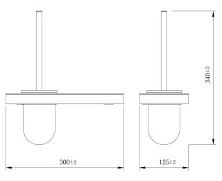 Ёршик для унитаза Lemark Glass Line 9761031 с держателем и полкой хром/белое стекло